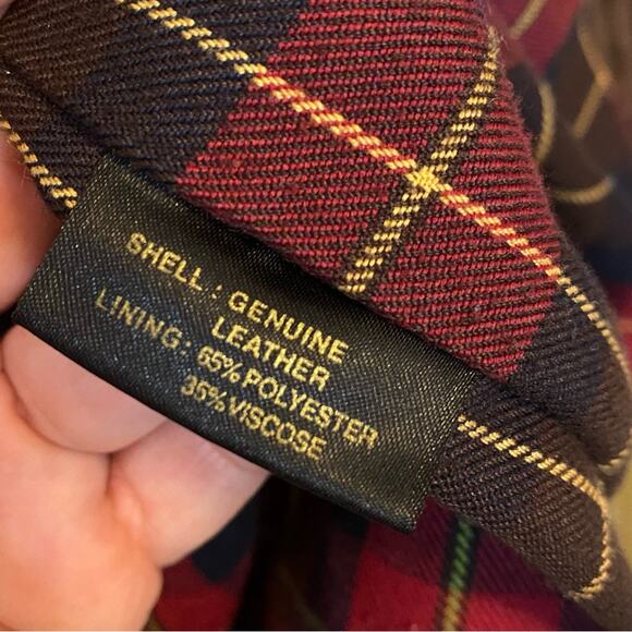 Reserve by Patrick James Size L Genuine Leather Brown Bomber Jacket Vintage - Picture 15 of 15